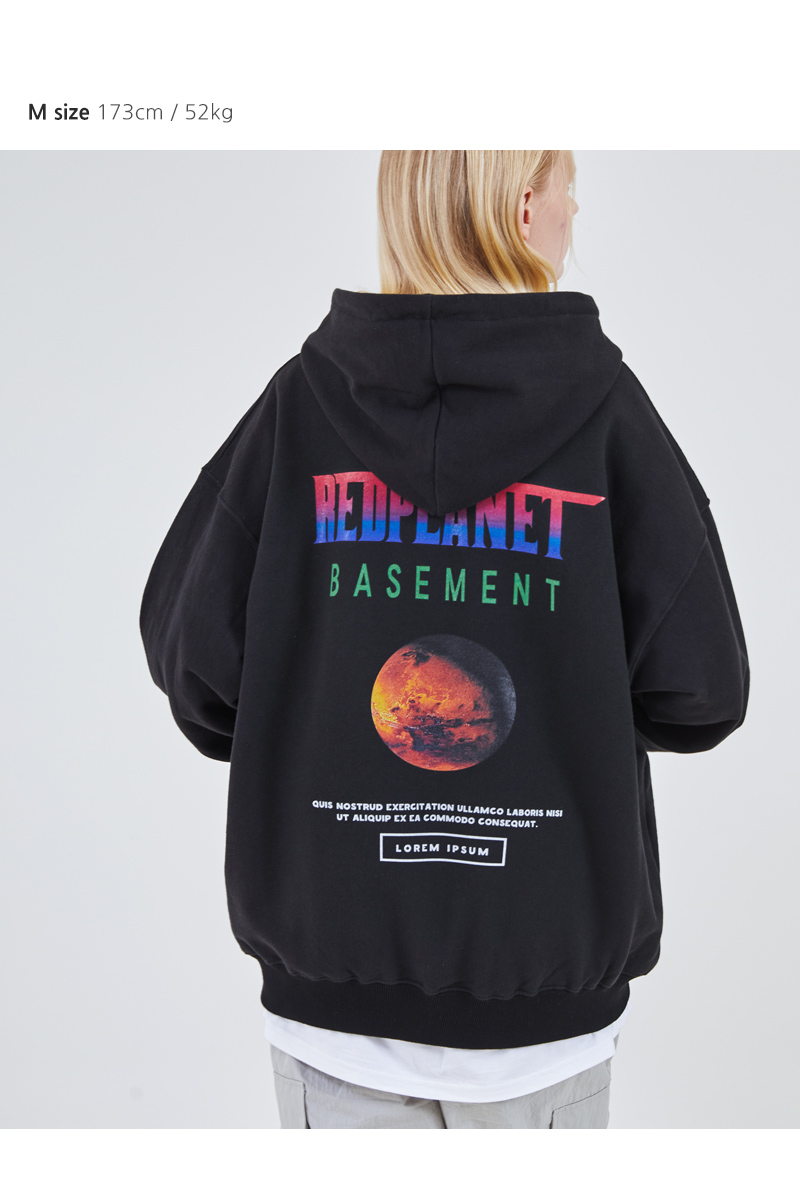 MUSINSA ONA 2ND Red Planet Hood Light Gray